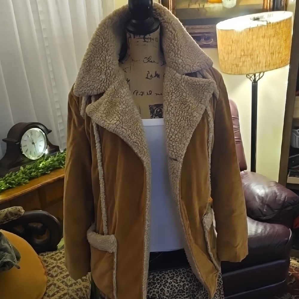 Women's Tan Shearling Jacket